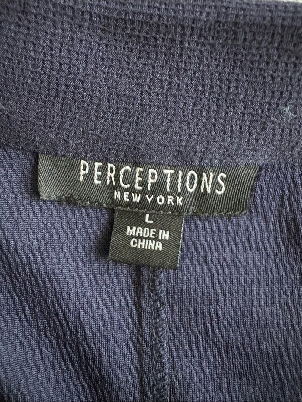 Perceptions Navy Button-Front Maxi Dress - Picture 4 of 8